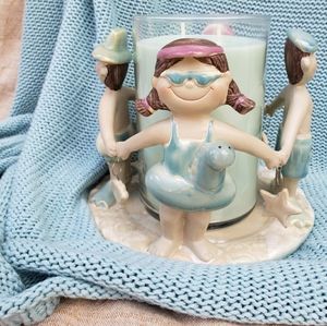 Candle Holder Kids at the beach